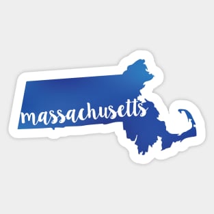 Massachusetts State blue vector Sticker